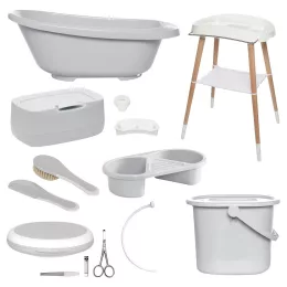   Bébé-Jou Digitális fürdető szett Sense Plus 8 részes - Light Grey