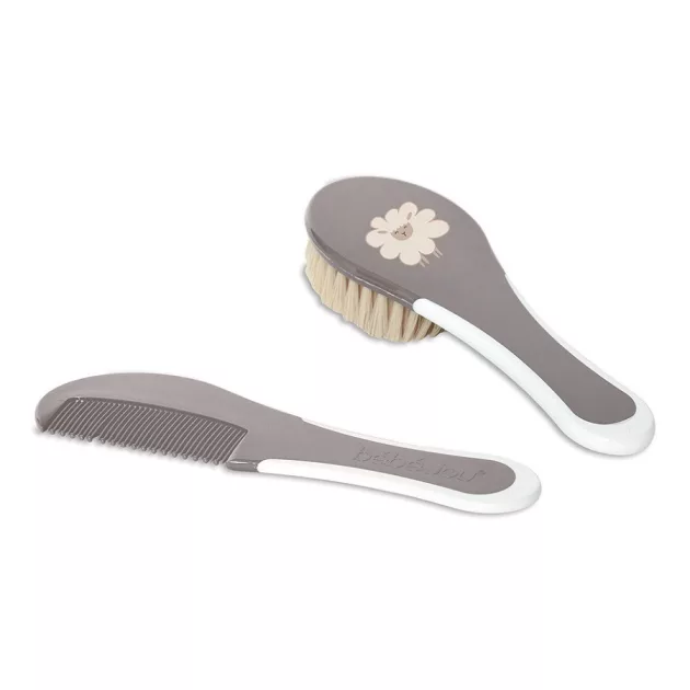Bébé-Jou Hajkefe és fésű természetes sörtével - Farm Friends