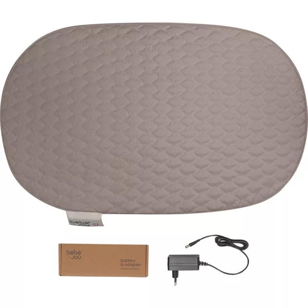 Bébé-Jou Fűtött steppelt pelenkázólap Quilted Waves hullámok - Chalk Brown