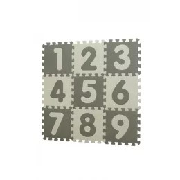   Baby Dan Puzzle habszivacs játszószőnyeg számokkal 90x90 cm - Grey