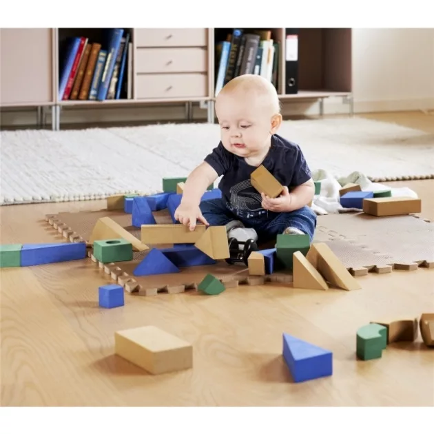 Baby Dan Puzzle habszivacs játszószőnyeg 90x90 cm - Brown 