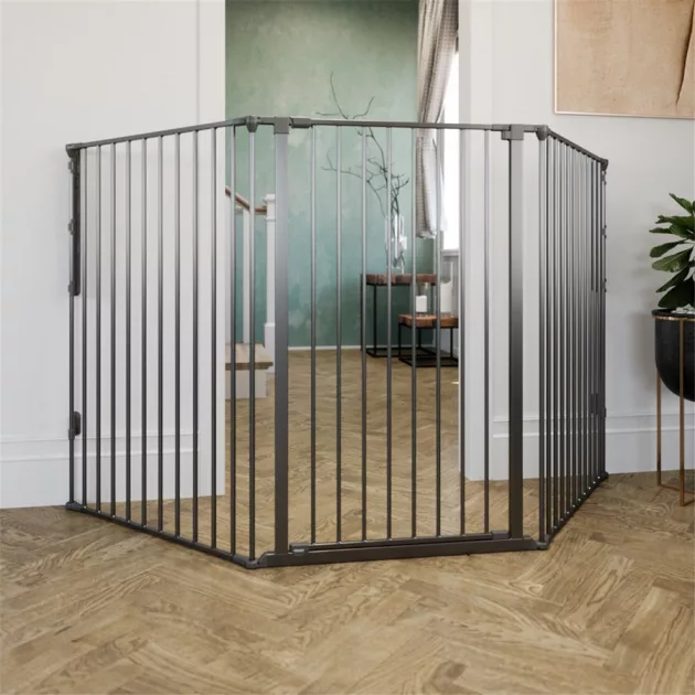 DogSpace Rocky L extra magas (105cm) kutya térkorlát - fekete