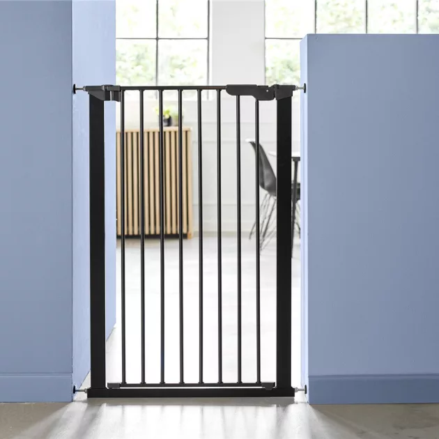 DogSpace Bonie extra magas kutya korlát 105 cm fém - fekete