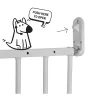 DogSpace Lucky toldalék kapu - metál fehér