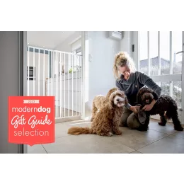   DogSpace Charlie extra magas kapu 62-107cm csavarozható - fehér fém