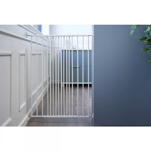 DogSpace Charlie extra magas kapu 62-107cm csavarozható - fehér fém