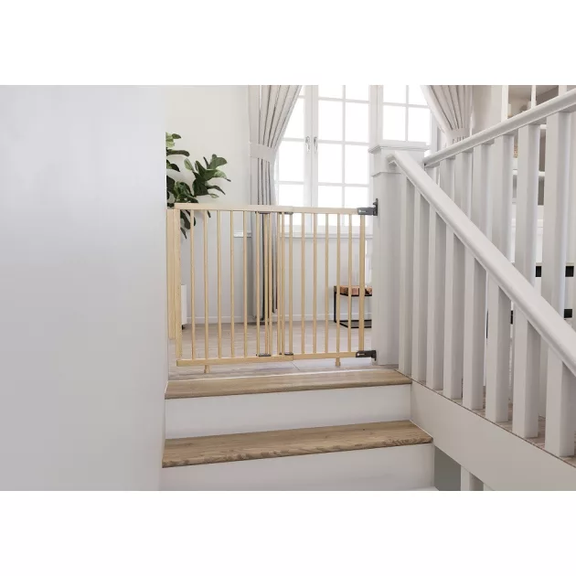 BabyDan Magas biztonsági kapu lépcsőhöz Adjust Pro Stair Gate Wood 65-110cm m.81cm