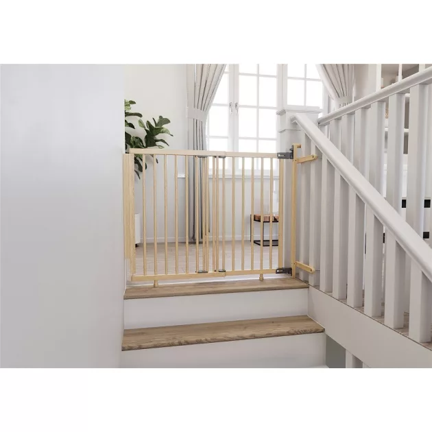 BabyDan Adjust Pro Stair Gate Baluster Edition magas biztonsági rács fa 74,5-114 cm, m.81cm
