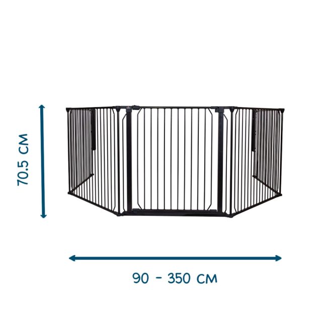 BabyDan Univerzális térkorlát Carl XXX Wide - fekete