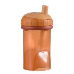 Difrax Pohár szívószállal 250 ml - téglapiros