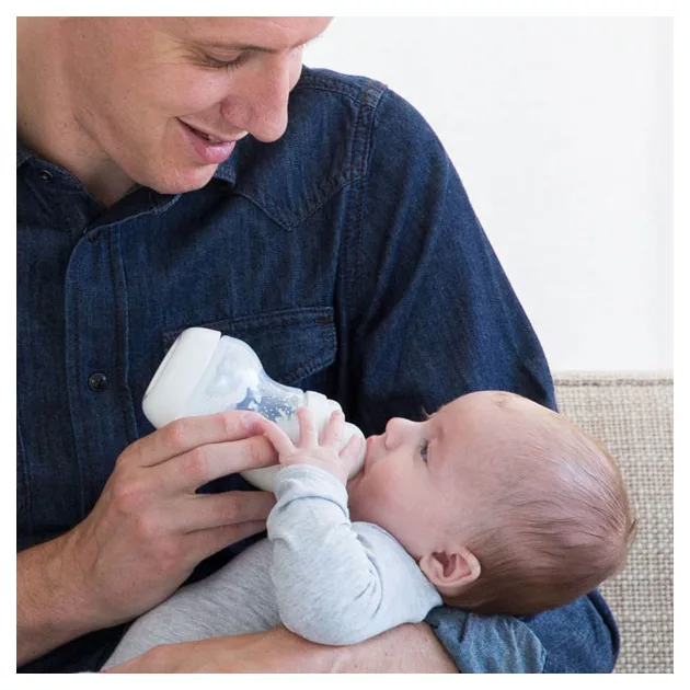 Difrax Széles anti-colic S-cumisüveg 200 ml - fehér