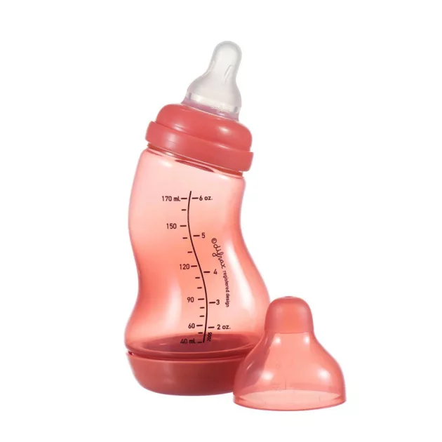 Difrax Anti-colic S-cumisüveg 170 ml - korall