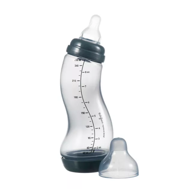 Difrax Anti-colic S-cumisüveg 250 ml - szürkés-kék