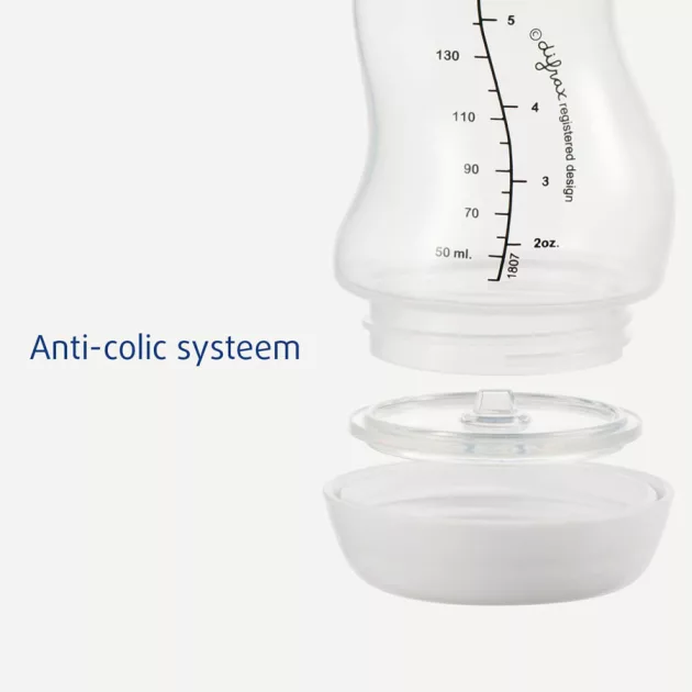 Difrax Anti-colic S-cumisüveg 250 ml - szürkés-kék