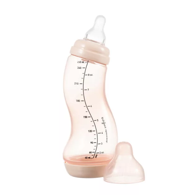 Difrax Anti-colic S-cumisüveg 250 ml - rózsaszín