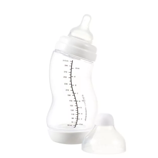 Difrax Széles anti-colic S-cumisüveg 310 ml - fehér