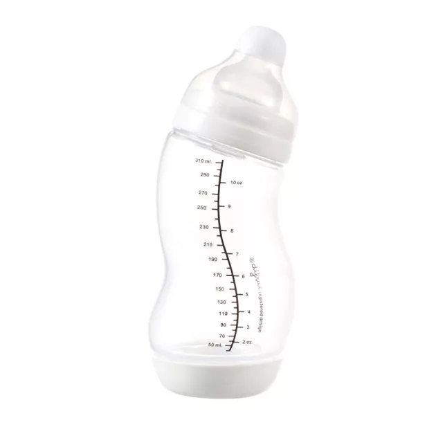 Difrax Széles anti-colic S-cumisüveg 310 ml - fehér