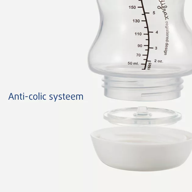 Difrax Széles anti-colic S-cumisüveg 310 ml - fehér