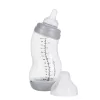 Difrax Széles anti-colic S-cumisüveg 310 ml - ezüst