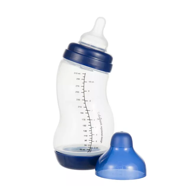Difrax Széles anti-colic S-cumisüveg 310 ml - sötétkék