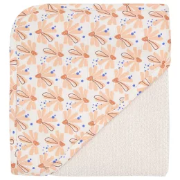 LUMA Frottír törölköző kapucnival - Flowerfever Nude