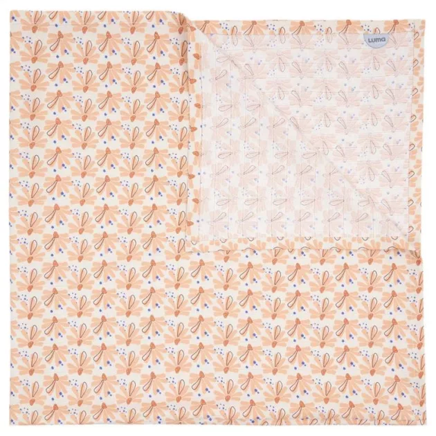 LUMA Bambusz muszlin pelenka 110x110 cm - Flowerfever Nude