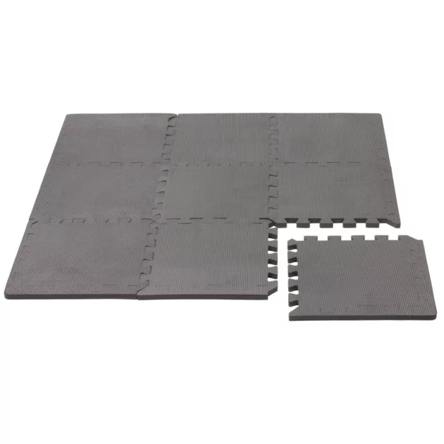 Puzzle habszivacs játszószőnyeg szegéllyel Cool Grey 92x92 cm