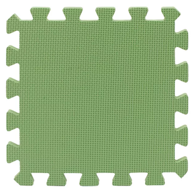 Puzzle habszivacs játszószőnyeg szegéllyel Green 92x92 cm