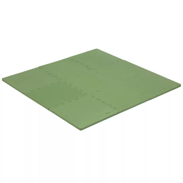 Puzzle habszivacs játszószőnyeg szegéllyel Green 92x92 cm