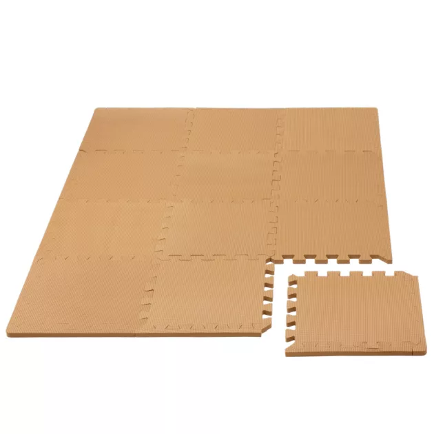 Puzzle habszivacs játszószőnyeg szegéllyel Brown 92x122 cm