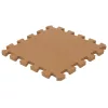Puzzle habszivacs játszószőnyeg szegéllyel Brown 92x122 cm