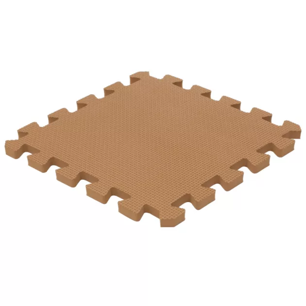 Puzzle habszivacs játszószőnyeg szegéllyel Brown 92x122 cm