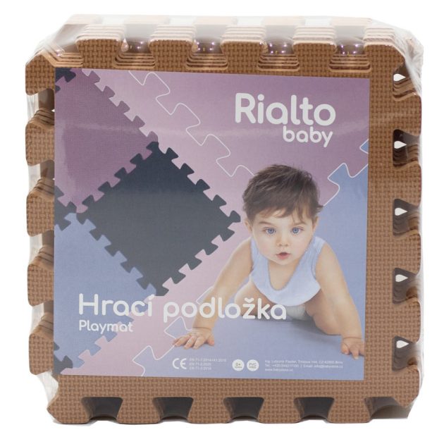 Rialto Baby Puzzle habszivacs játszószőnyeg 90x90 cm - Brown
