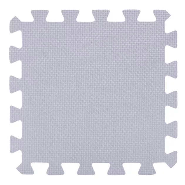 Puzzle habszivacs játszószőnyeg szegéllyel Silver 92x122 cm