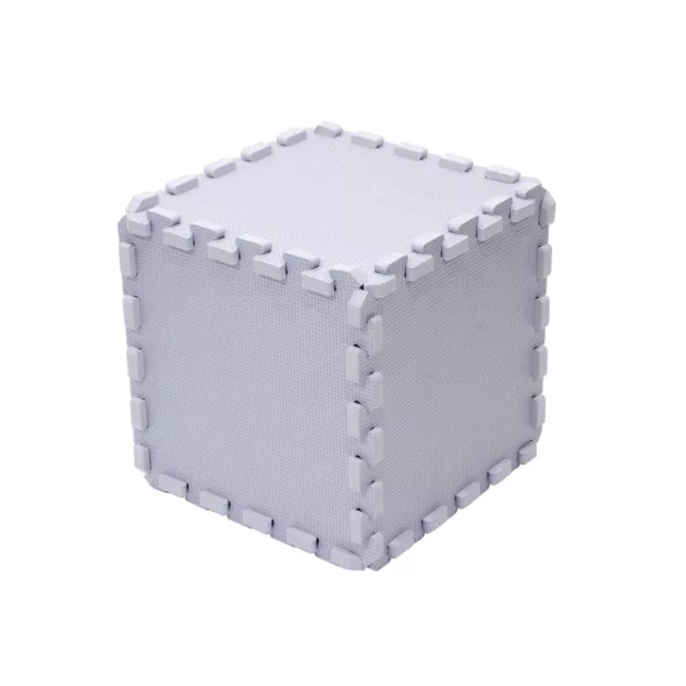 Puzzle habszivacs játszószőnyeg szegéllyel Silver 92x122 cm