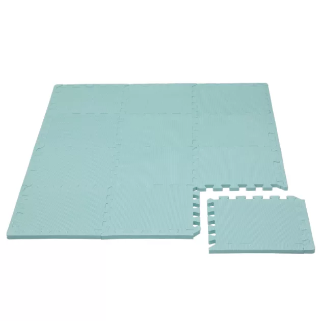 Puzzle habszivacs játszószőnyeg szegéllyel Light Green 92x122 cm
