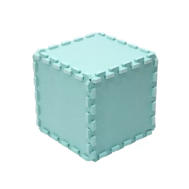 Puzzle habszivacs játszószőnyeg szegéllyel Light Green 92x122 cm