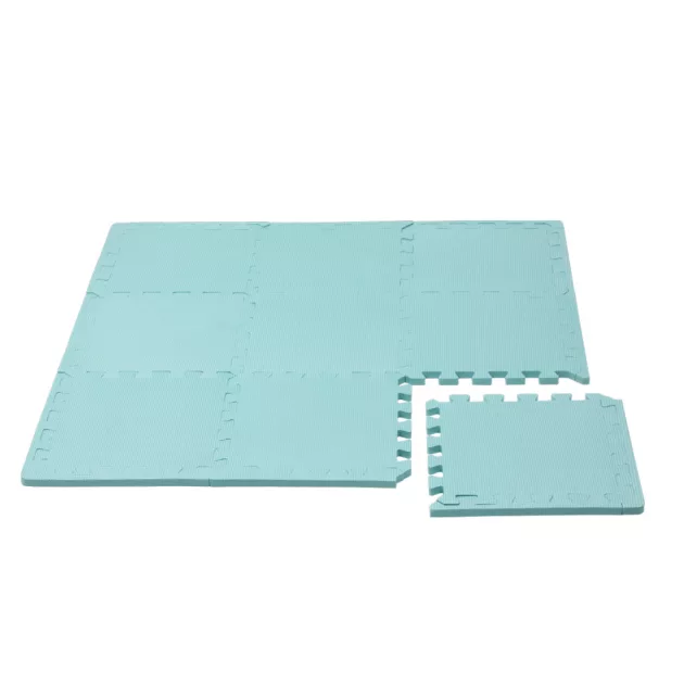 Puzzle habszivacs játszószőnyeg szegéllyel Light Green 92x92 cm