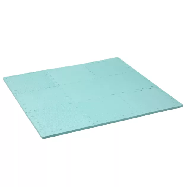 Puzzle habszivacs játszószőnyeg szegéllyel Light Green 92x92 cm