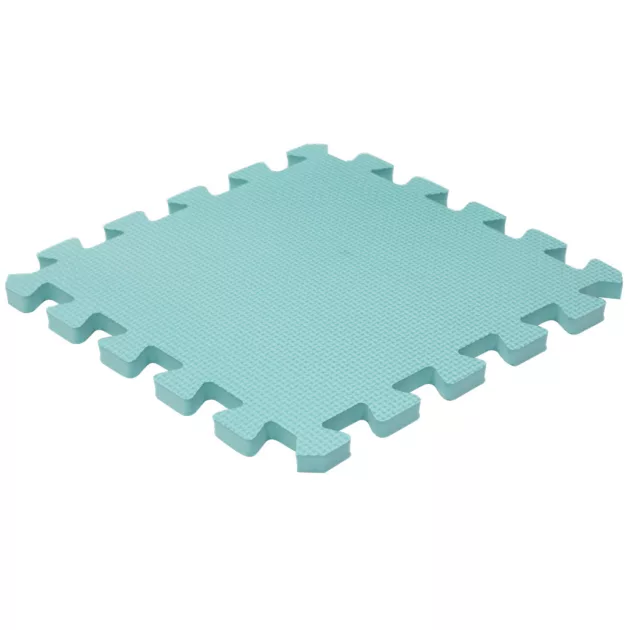 Puzzle habszivacs játszószőnyeg szegéllyel Light Green 92x92 cm