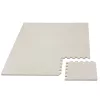 Puzzle habszivacs játszószőnyeg szegéllyel Light Beige 92x122 cm