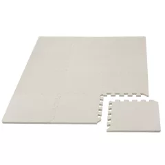   Puzzle habszivacs játszószőnyeg szegéllyel Light Beige 92x122 cm
