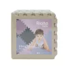 Puzzle habszivacs játszószőnyeg szegéllyel Light Beige 92x122 cm