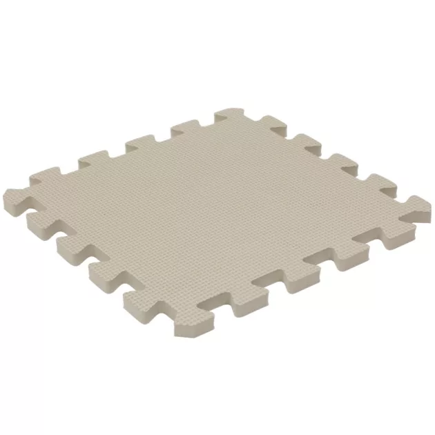 Puzzle habszivacs játszószőnyeg szegéllyel Light Beige 92x122 cm