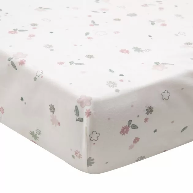 Witlof for Kids megerősített szegéllyel ellátott lepedő Tuck-inn 60x120 cm Vintage Flowers