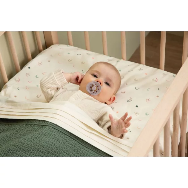 Witlof for Kids megerősített szegéllyel ellátott lepedő Tuck-inn 60 x 120 cm Off White