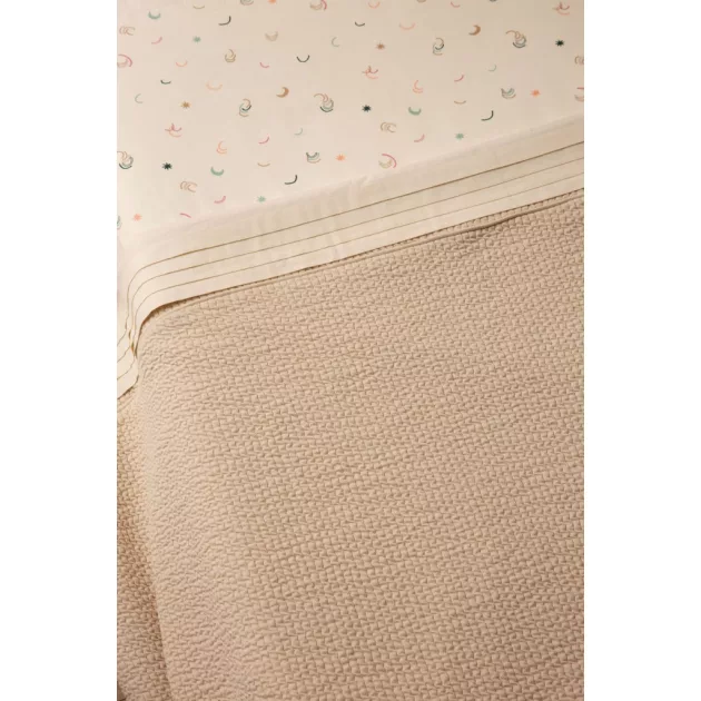 Witlof for Kids megerősített szegéllyel ellátott lepedő Tuck-inn 60 x 120 cm Off White