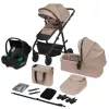 Lionelo Bianka 3in1 multifunkciós babakocsi - Beige Taupe