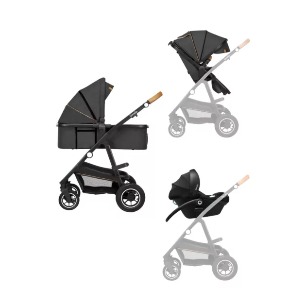 Lionelo Amber 3in1 multifunkciós babakocsi - Grey Graphite