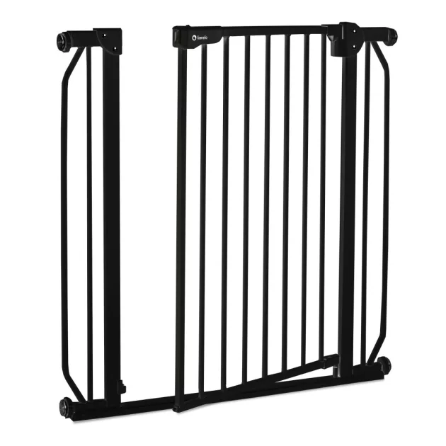 Lionelo Truus Slim biztonsági ajtórács - Black Onyx (75-105 cm) 2 db toldóval